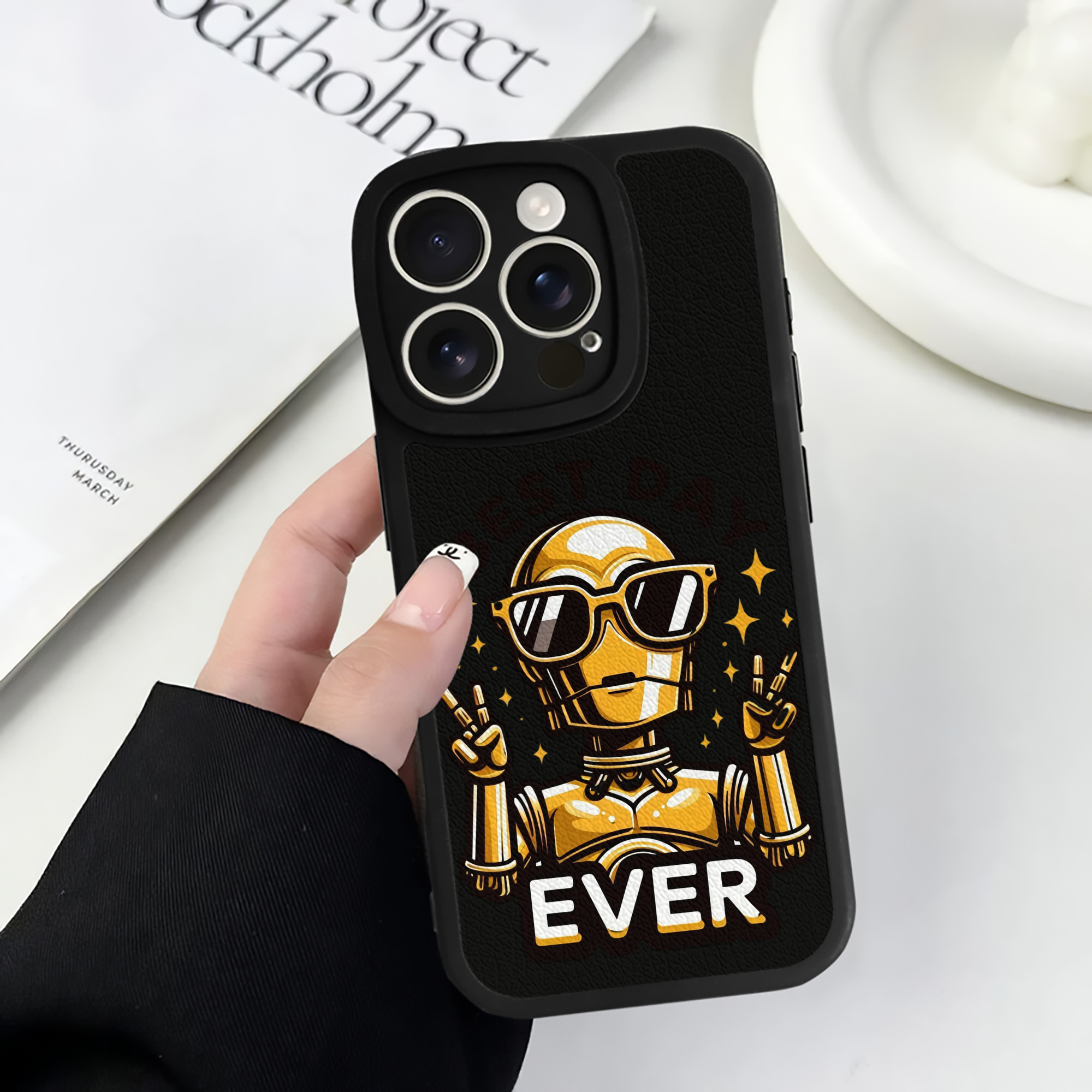 （画像用） スター・ウォーズ Star Wars 【iPhone 16シリーズ対応】シリコンスマホケース（レザー調） 材質：シリコン